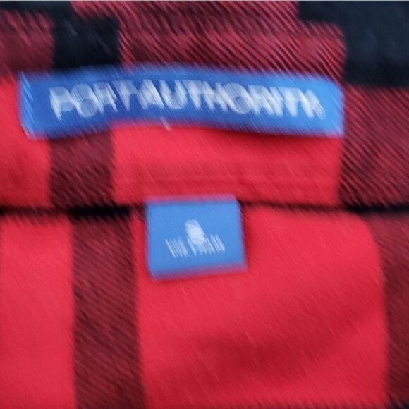 Port Authority red and black plaid shirt - Picture 3 of 8